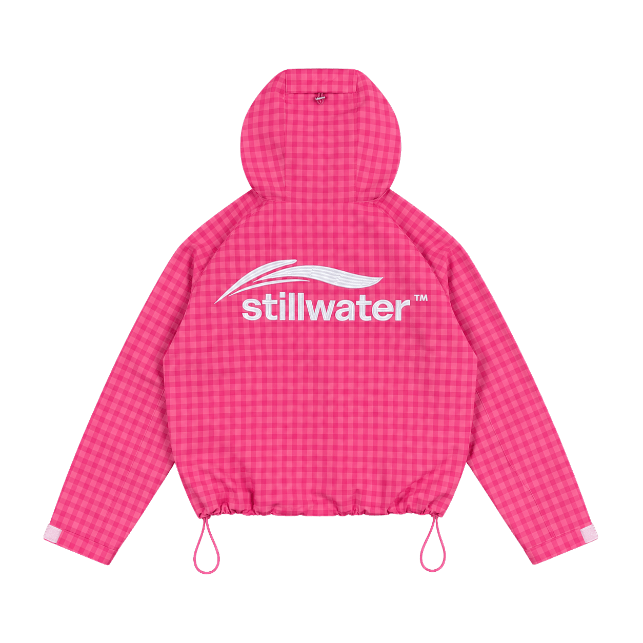 STILLWATER™  - GINGHAM RAIN JACKET PINK - STLNHRTS