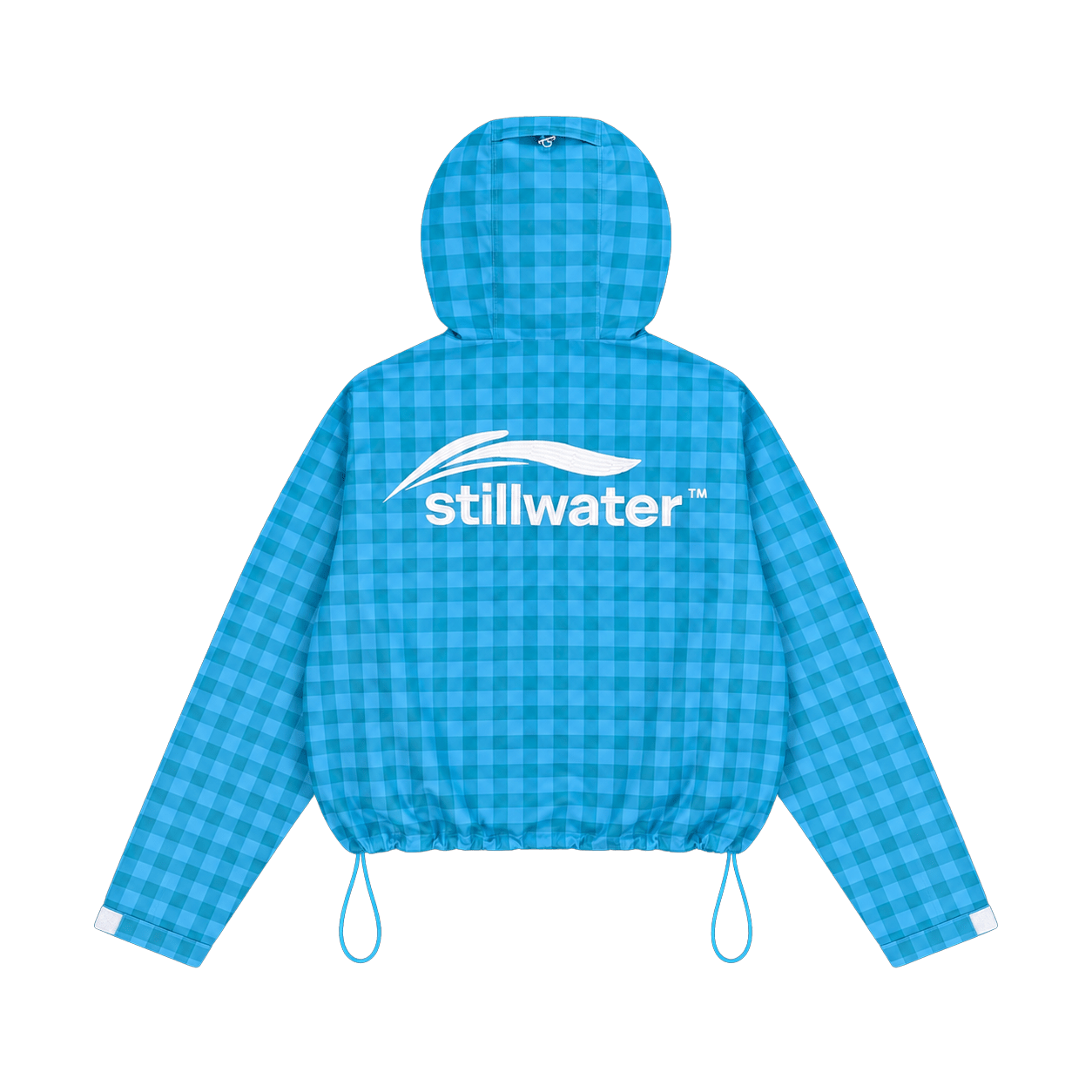 STILLWATER™  - GINGHAM RAIN JACKET BLUE - STLNHRTS