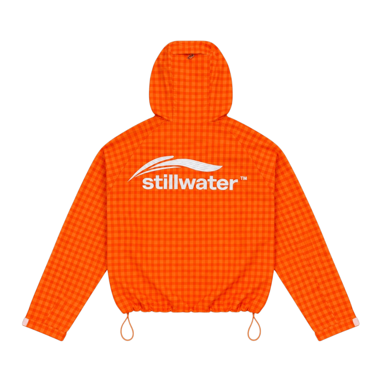 STILLWATER™  - GINGHAM RAIN JACKET ORANGE - STLNHRTS