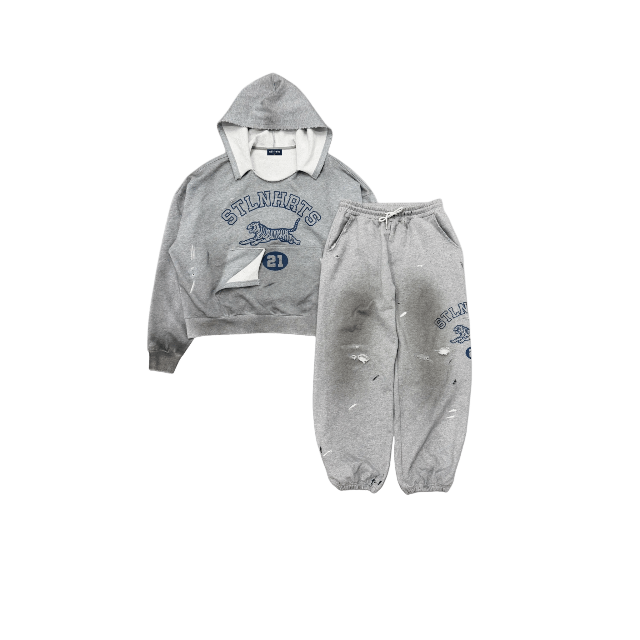 WILDCAT PRACTICE SWEAT SUIT - GREY - STLNHRTS