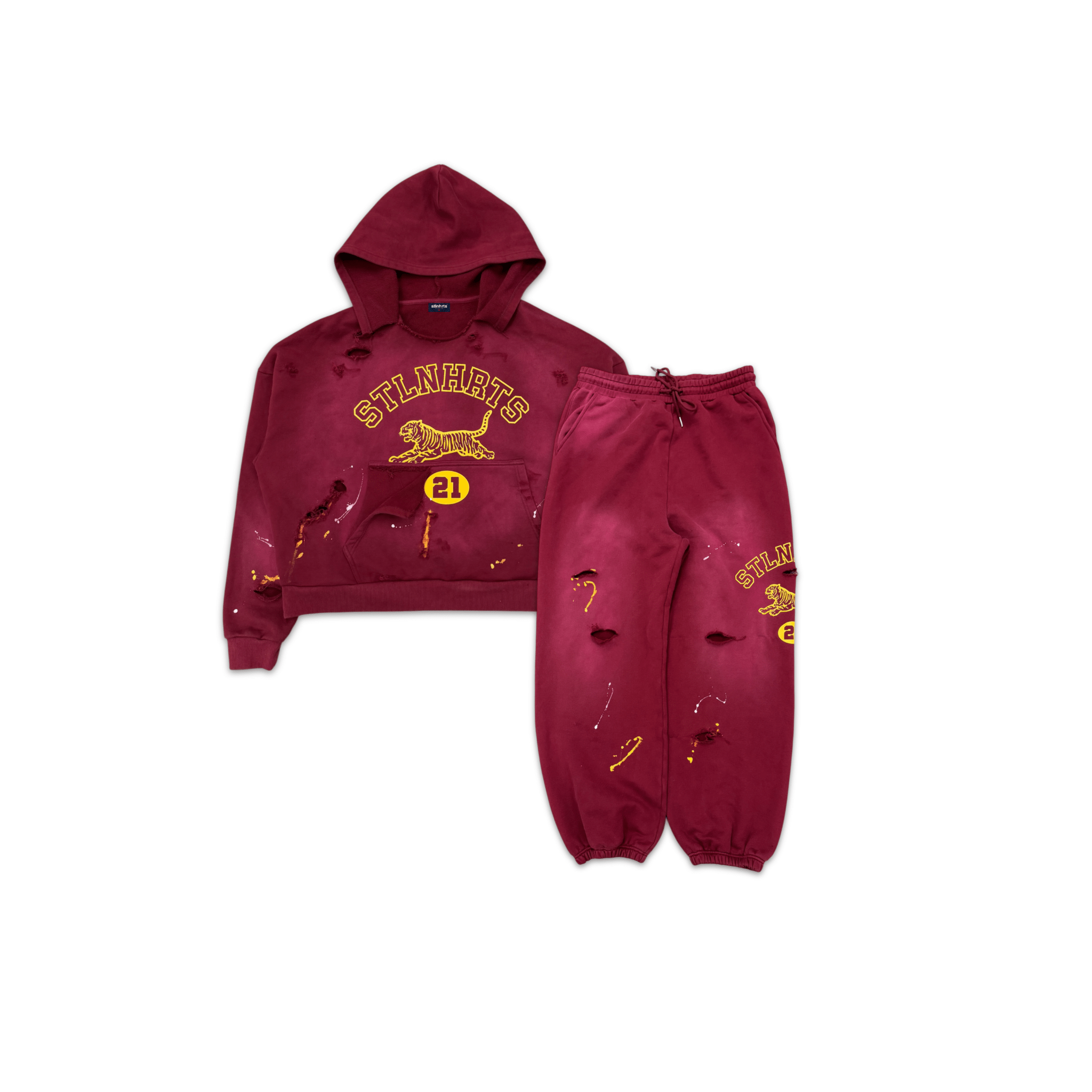 WILDCAT PRACTICE SWEAT SUIT - BURGANDY