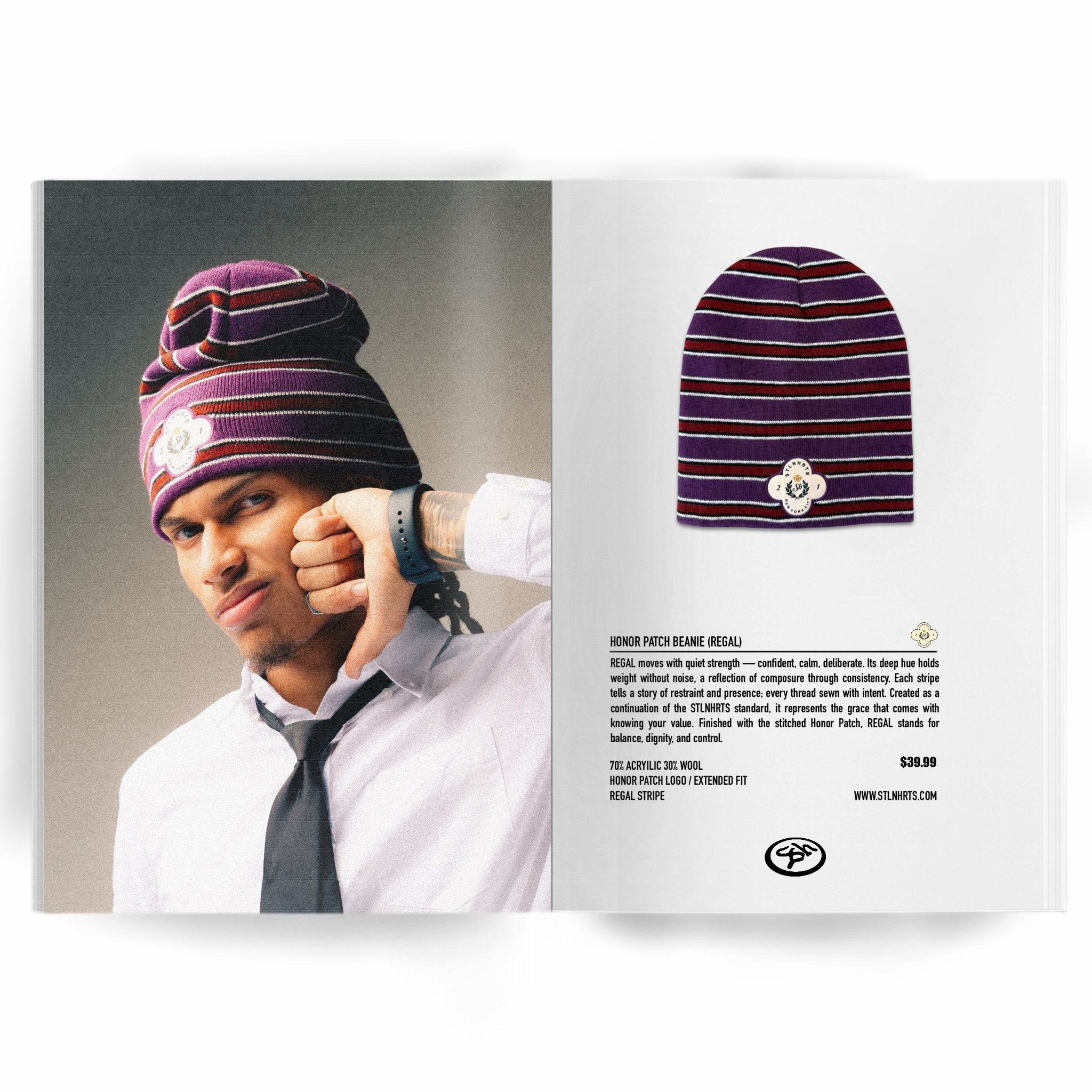 HONOR PATCH BEANIE - REGAL - STLNHRTS