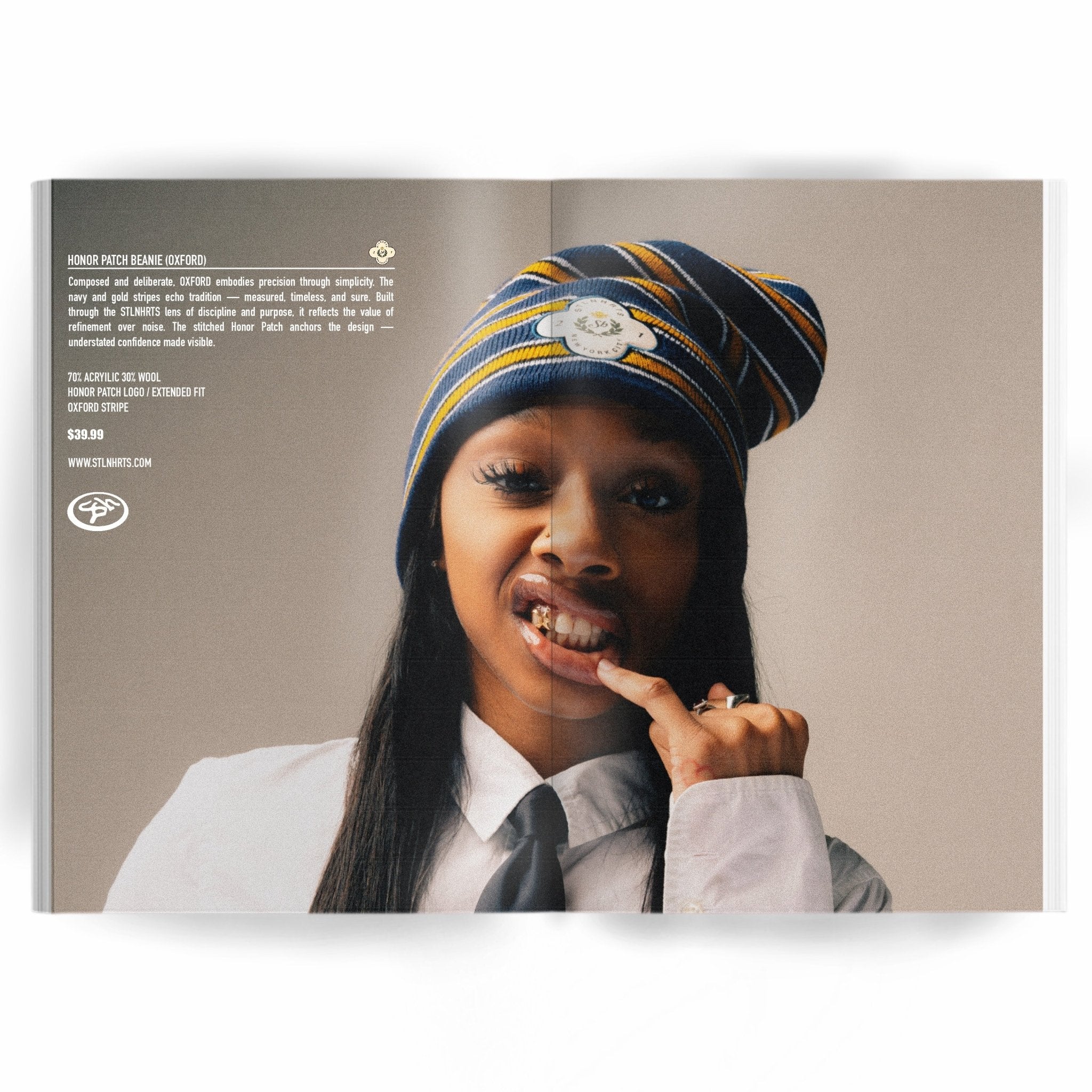 HONOR PATCH BEANIE - OXFORD - STLNHRTS