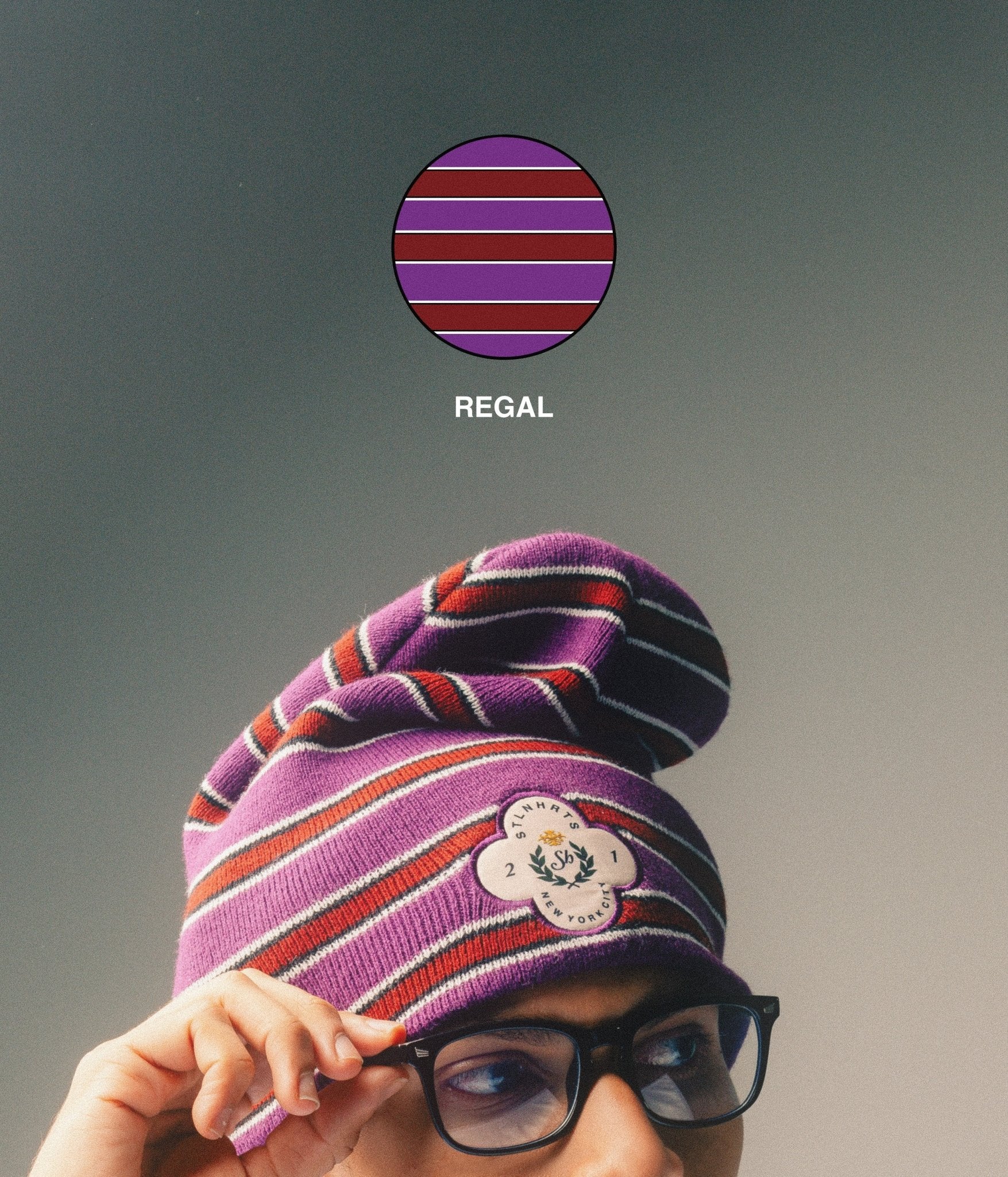 HONOR PATCH BEANIE - REGAL - STLNHRTS