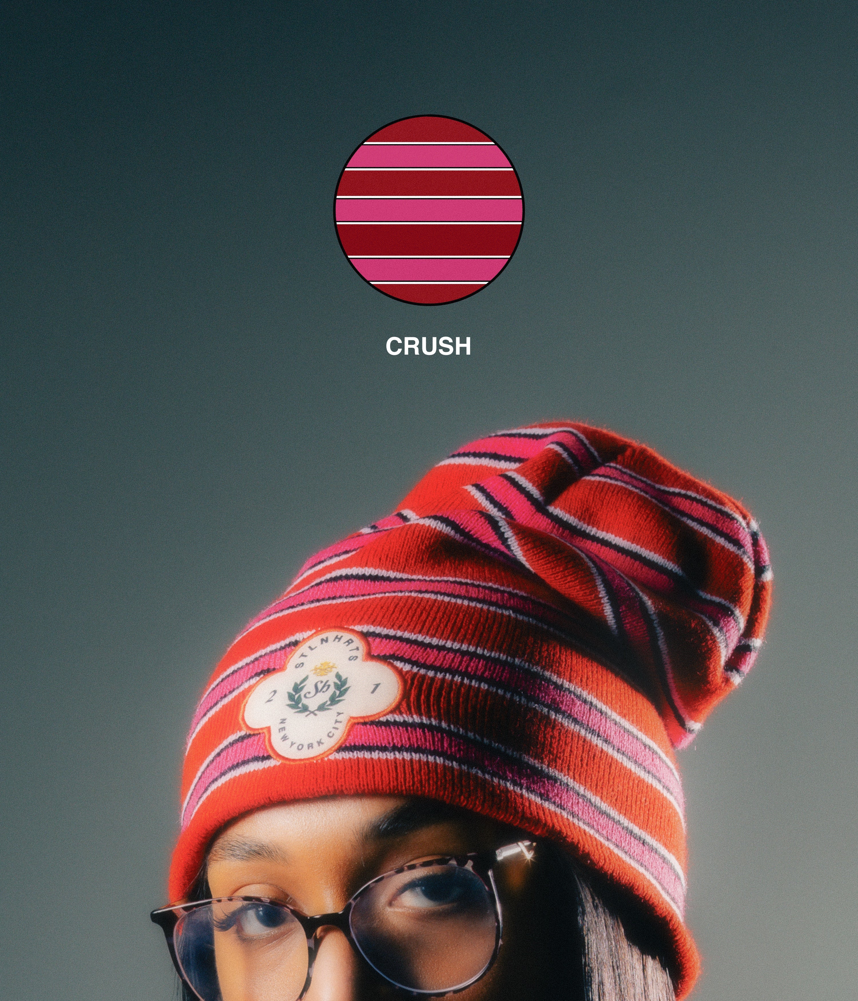 HONOR PATCH BEANIE - CRUSH - STLNHRTS