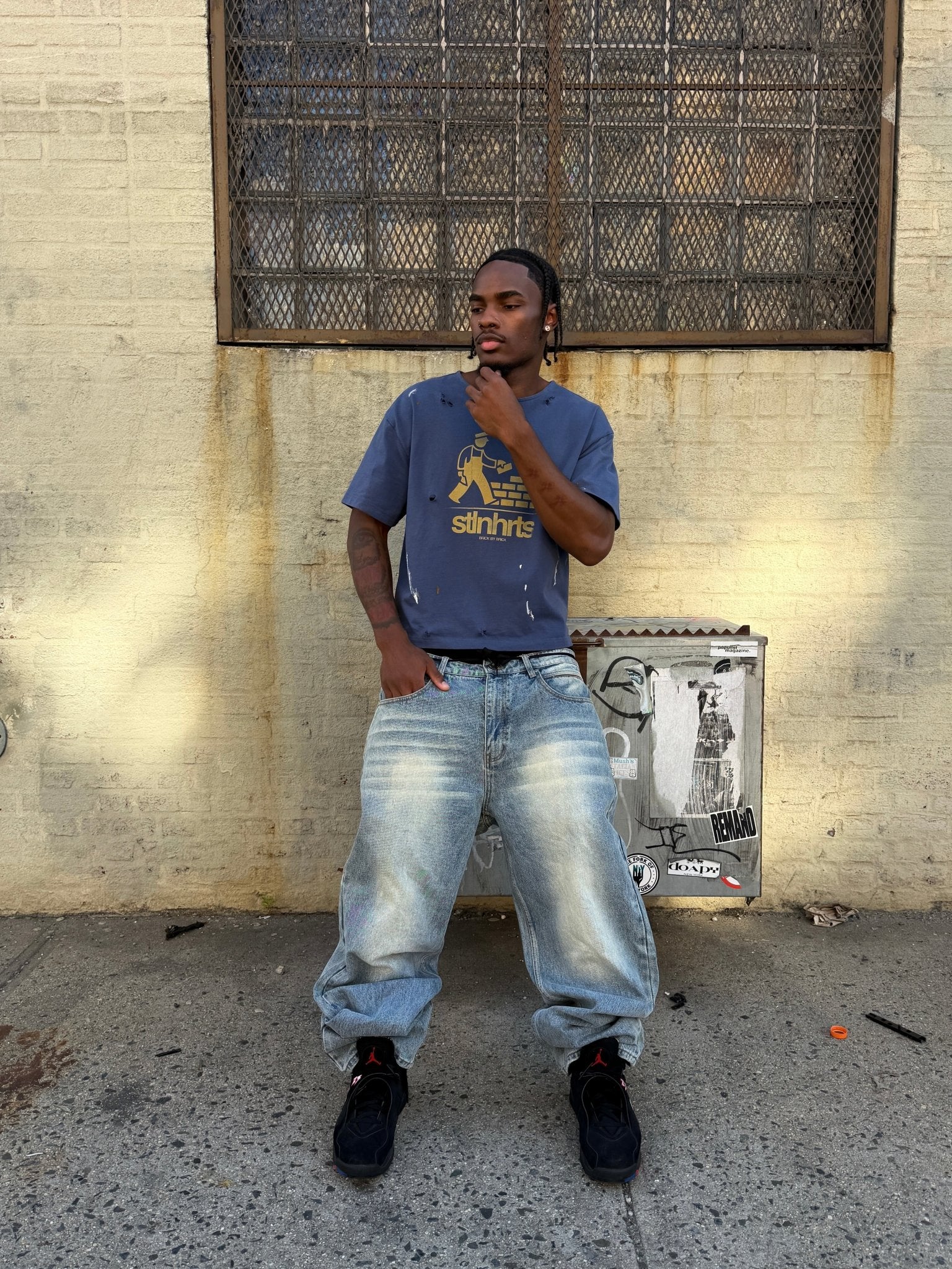 BRICK BY BRICK TEE - BLUE - STLNHRTS
