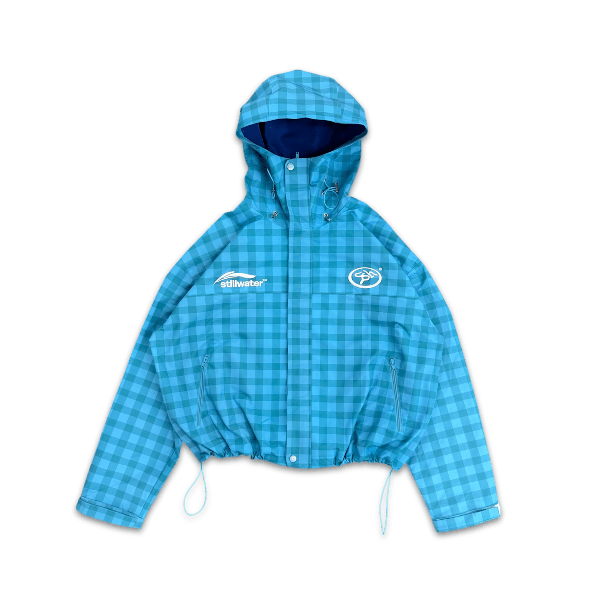 STILLWATER™  - GINGHAM RAIN JACKET BLUE