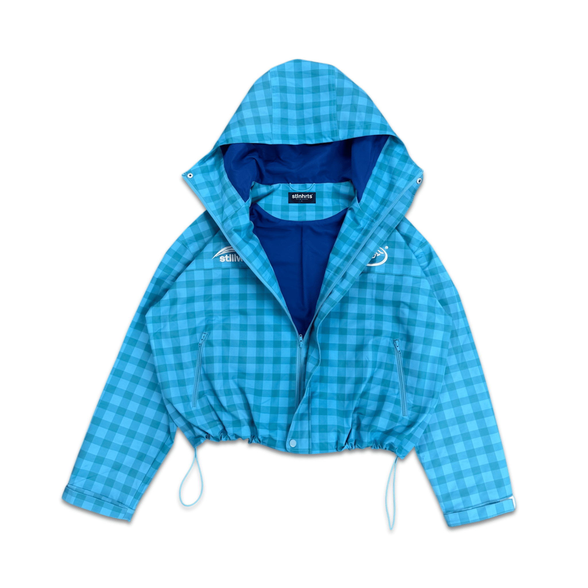 STILLWATER™  - GINGHAM RAIN JACKET BLUE