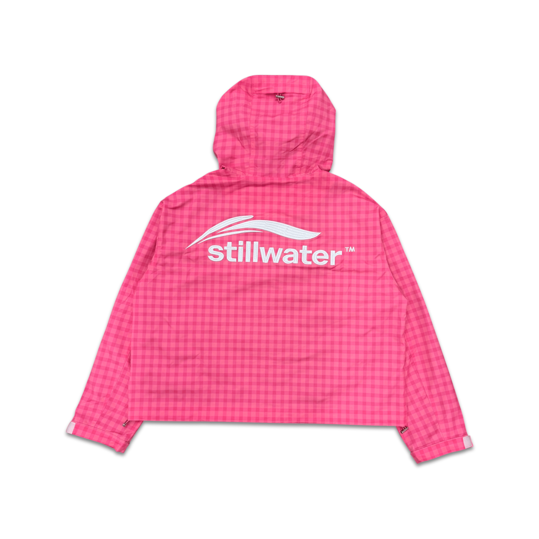 STILLWATER™  - GINGHAM RAIN JACKET PINK - STLNHRTS