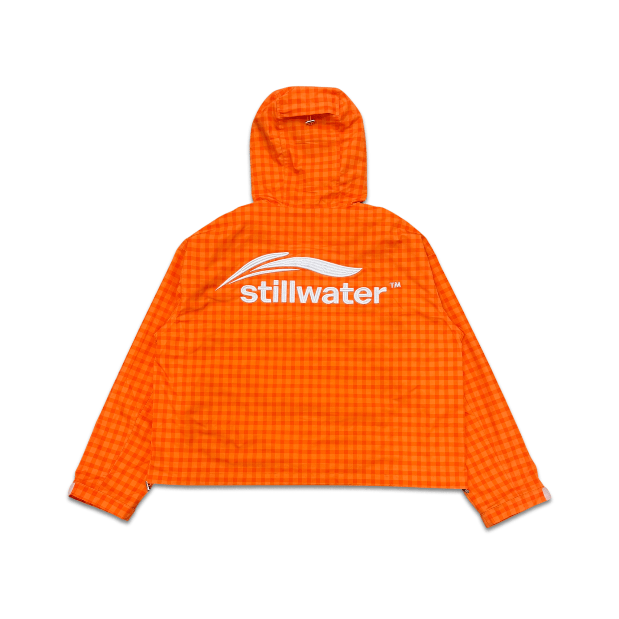 STILLWATER™  - GINGHAM RAIN JACKET ORANGE - STLNHRTS