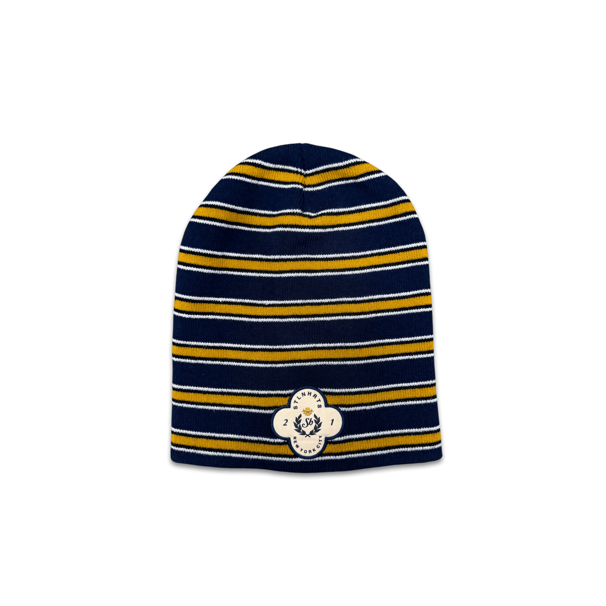 SHHP JUMBO BEANIE -  YELLOW & NAVY BLUE - STLNHRTS