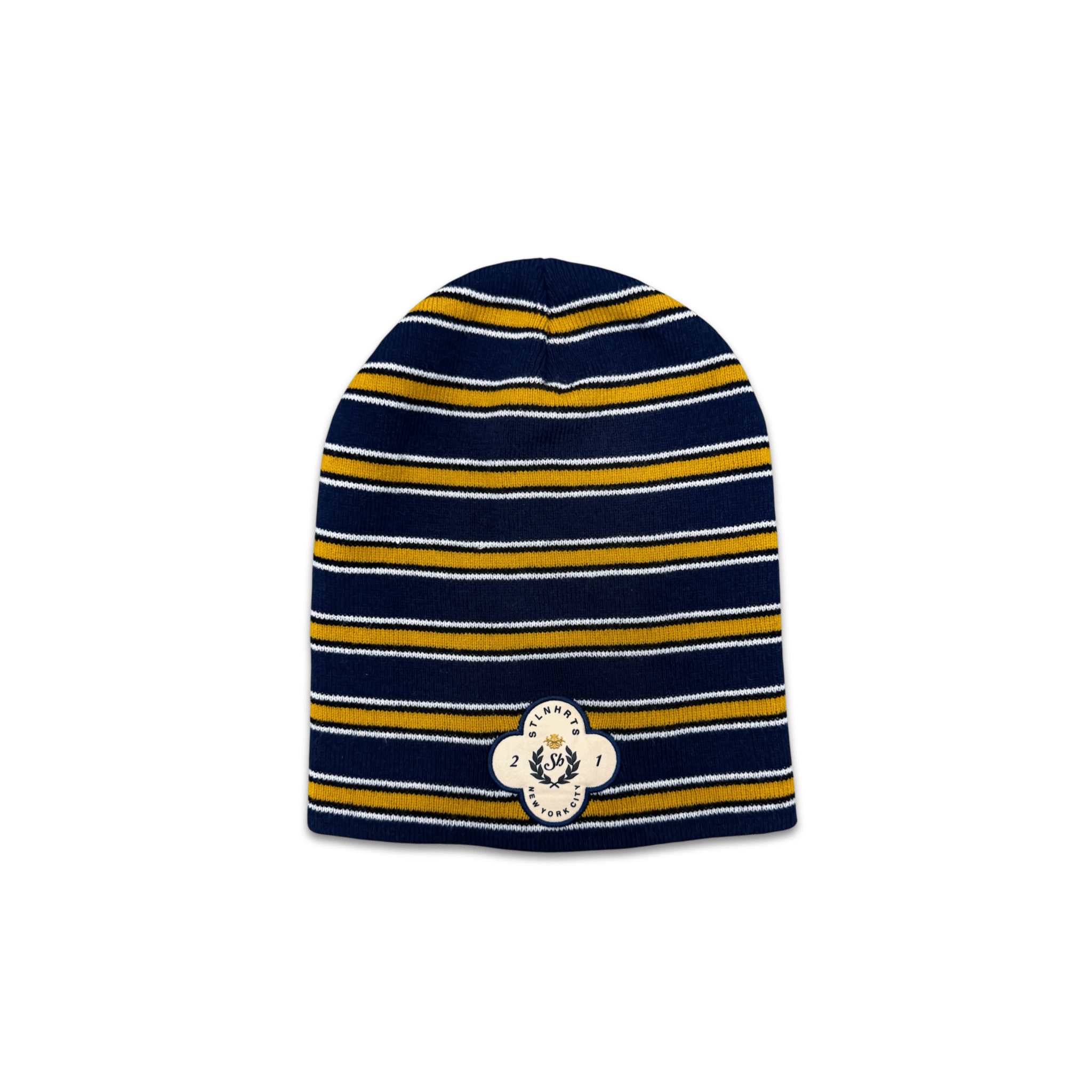 SHHP JUMBO BEANIE -  YELLOW & NAVY BLUE - STLNHRTS